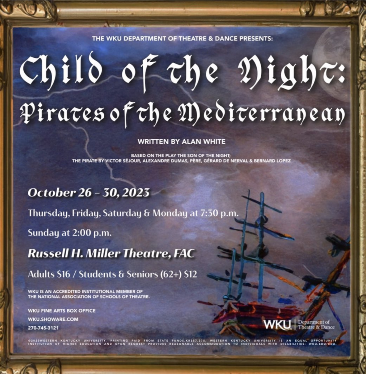 WKU to host production of ‘Child of the Night: Pirates of the Mediterranean’
